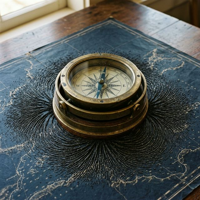 Aerial view of people in a plaza at dusk