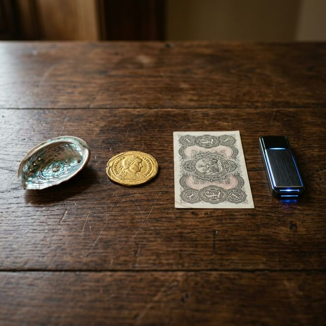 From shells to gold to paper to digits