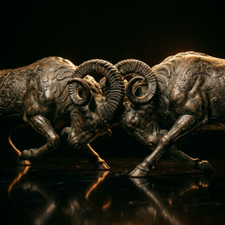 Two chess kings facing each other on dark board